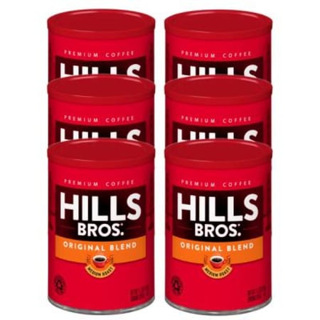 هلز بروس الامريكية اصلية تحميص وسط 320 جرام*6 علبه    320 * Hills bros original blend 6TINS