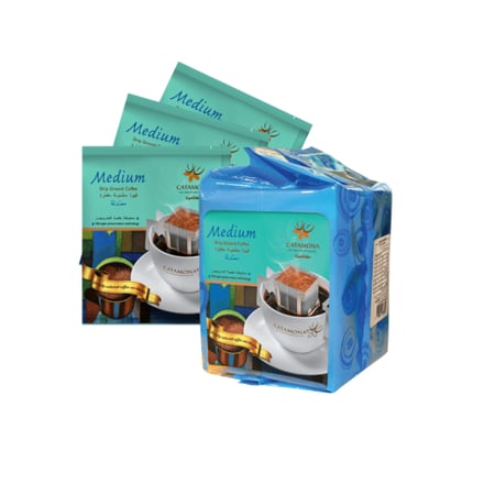 كاتامونا قهوة مطحونة مقطرة -معتدله  عبوة 10 أكياس CATAMONA MEDIUM COFFEE 10GRAMS *10 BAGS