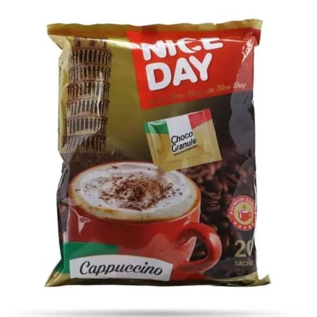 كبتشينو نايس داي ماليزي 25غرام*20ظرف  NICE DAY CAPPUCCINO CHOCO GRANULLA 25GRAM*20SACHET
