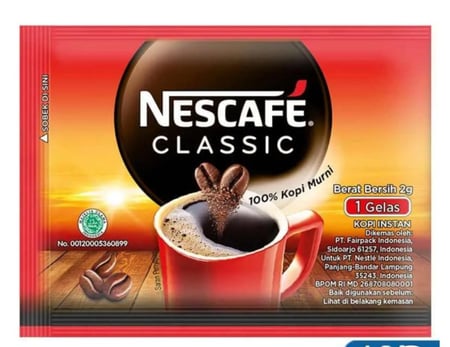 نسكافيه كلاسيك اظرف سريع التحضير 2 جرام ربطه*60 ظرف اندونيسي Nescafe Classic Instant Coffee Sachets indonesia 2g*60 Sachets