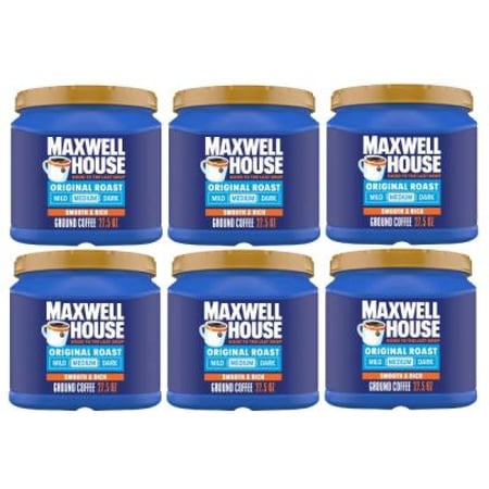 كرتون قهوة ماكسويل الامريكية حمصه وسط 780 جرام *6 علب   Maxwell American Coffee Medium Roast 780g * 6 boxes