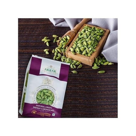 هيل هندي اكبر حجم 8 ملي كيس بنفسجي عبوة 250 جرام   indian cardamom akbar brand 8mm 250grams