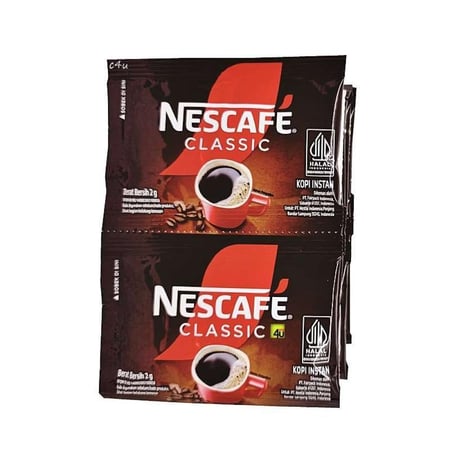 نسكافيه كلاسيك اظرف سريع التحضير 2 جرام ربطه*60 ظرف اندونيسي Nescafe Classic Instant Coffee Sachets indonesia 2g*60 Sachets
