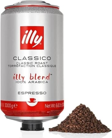 حبوب قهوة ايلي illy اسبريسو 3 كيلو ايطالي ILLY COFFEE BEANS CLASSIC IN 3KG TINS PACK