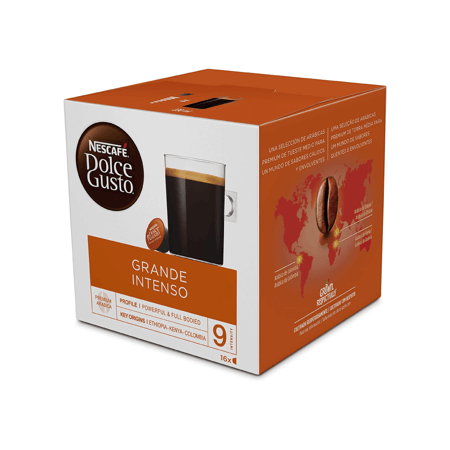 كبسولات دولشي من نسكافيه جراند انتينسو 132.80غرام  Nescafe Dolce Gusto Grande Intenso Capsules 132.80g