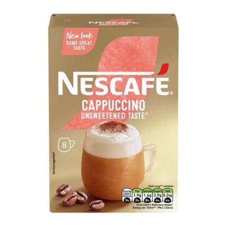 كبتشينو نسكافيه قولد غير محلى اظرف 14.2.جرام*7اظرف*6علبه SACHETS Nescafe Gold Cappuccino Unsweetened Taste Coffee Mix