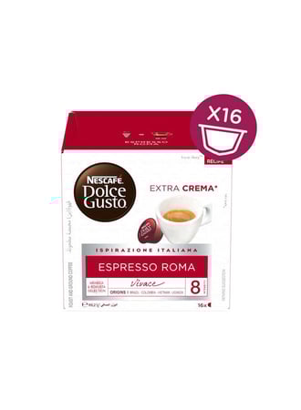 كبسولات دولشي نسكافيه اسبريسو روما 99.2جرام  Dolce Nescafe Espresso Roma Capsules 99.2g
