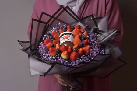 باقة ورد فراولة ونوتيلا