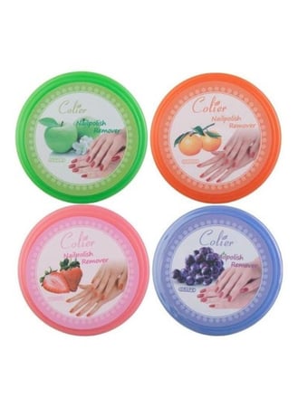 مزيل طلاء الأظافر من 4 قطع متعدد الألوان