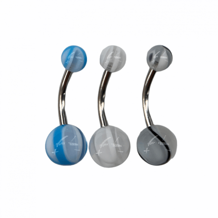 14g Acrylic Marble Belly Ring