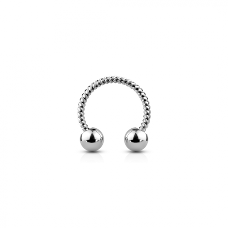 16g Twisted Rope Silver Horseshoe