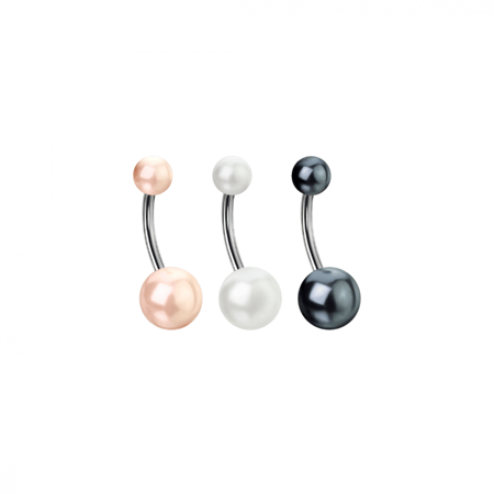 14g Pearl Belly Ring