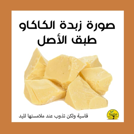 زبدة الكاكاو الخام من غانا بوزن 25 كيلوجرام للحلويات وللجسم