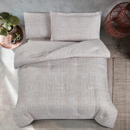 شراء مفارش صيفية نفر ونص 4 قطع - ليتون - بيج فاتح - مفارش ميلين