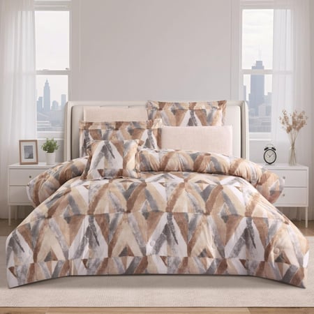 مفرش صيفي مفرد ونص 4 قطع - تيانا - بيج - بيج