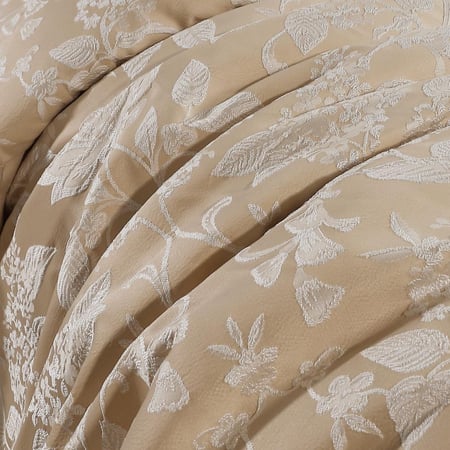 احسن مفارش كوين صيفي فاخر جاكار مطرز 8 قطع بيج فاتح - مفارش ميلين