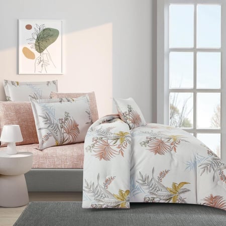 سعر مفرش صيفي مفرد ونص 4 قطع - ليتون - عاجي - بيج - مفارش ميلين