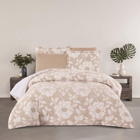 سعر مفرش شتوي بيج مخمل فرو مقاس كوين 6 قطع ليزايا - مفارش ميلين