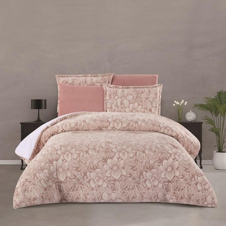 اسعار مفرش شتوي مفرد ونص مخمل فرو 4 قطع - لحمي غامق - مفارش ميلين