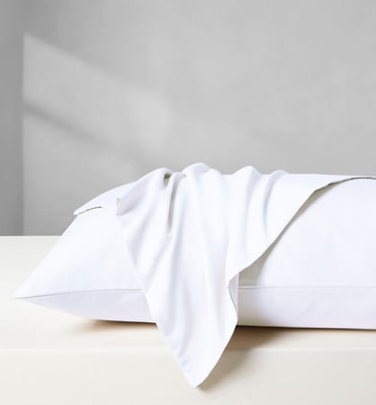 طقم بيت مخدة 2 قطعة - زويتا - ابيض - مفارش ميلين