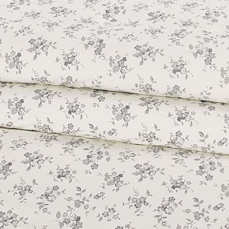 مفرش قطن صيفي مزدوج 8 قطع - زافيرا -كريمي - رمادي