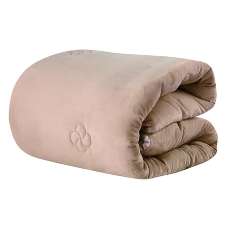 أسعار مفارش نفر ونص شتوي مخمل 4 قطع - رصاصي - بيج - مفارش ميلين