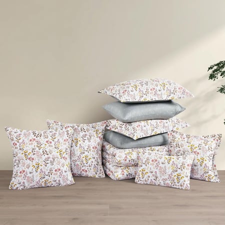 مفرش صيفي مفرد ونص 4 قطع - اديلين - سكري - رصاصي