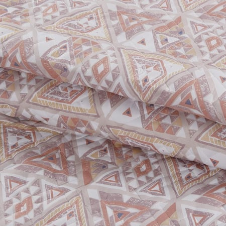 افضل مفرش صيفي نفرين حشوة مضغوطه 6 قطع كريمي بيج - مفارش ميلين