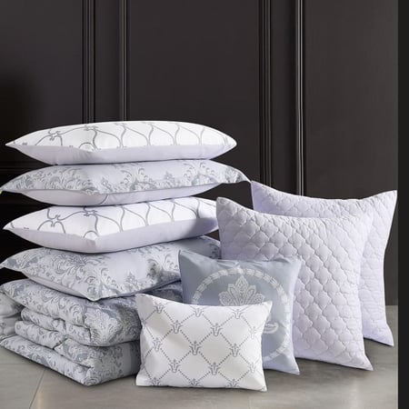 احسن مفارش صيفي مزدوج 10 قطع - ريفيرا - رصاصي - مفارش ميلين