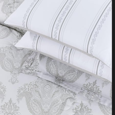 أسعار مفارش صيفية نفرين قماش التنسيل 8 قطع - رصاصي - مفارش ميلين