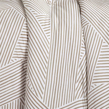 مفرش قطن صيفي مفرد ونص ٤ قطع - نولين - كريمي - بيج غامق