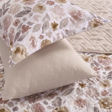 اسعار مفارش نفر ونص صيفي حشوة مضغوطه لون كريمي ابيض - مفارش ميلين