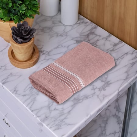 منشفة قطن روسالين مقاس كبير 90150 - زهري غامق