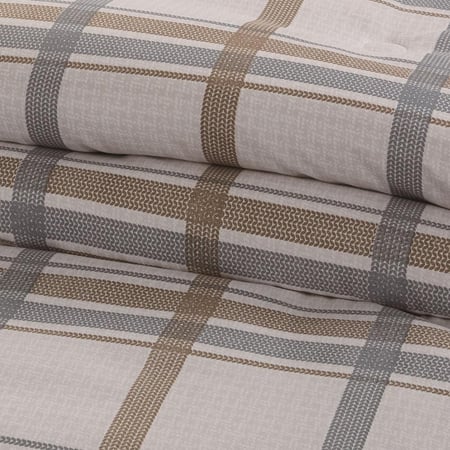 أفضل مفرش صيفي مفرد ونص 4 قطع - ليتون - كريمي رصاصي - مفارش ميلين