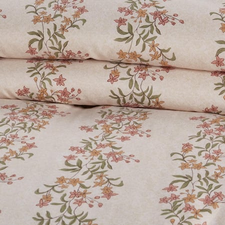 افضل مفارش نوم نفر ونص صيفي 4 قطع ليتون - بيج اخضر - مفارش ميلين