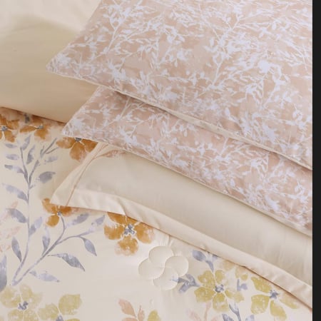 افضل مفرش صيفي مزدوج 10 قطع ريفيرا - لون كريمي غامق - مفارش ميلين