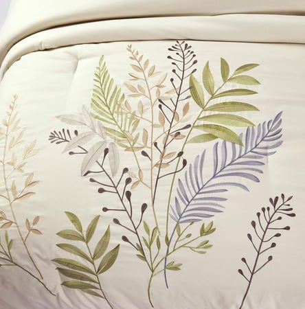 احسن مفارش صيفية نفرين مطرز 7 قطع بروتي - بيج فاتح - مفارش ميلين