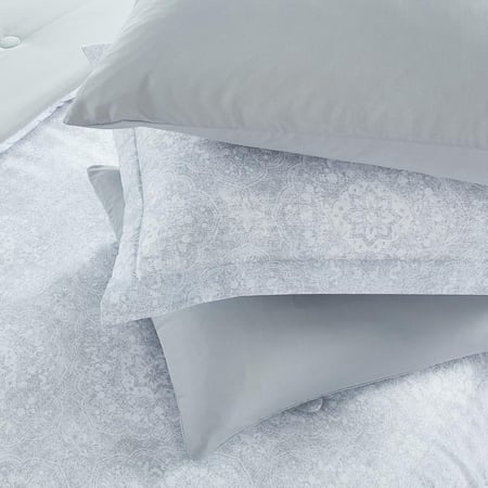 اسعار مفارش صيفية نفرين وجهين ٧ قطع رصاصي رمادي - مفارش ميلين