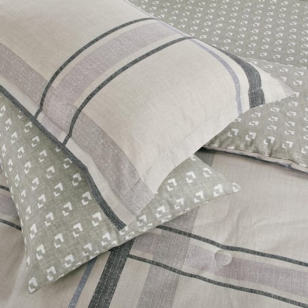 اسعار مفارش صيفية نفر ونص قطن ٤ قطع - بيج رمادي فاتح - مفارش ميلين