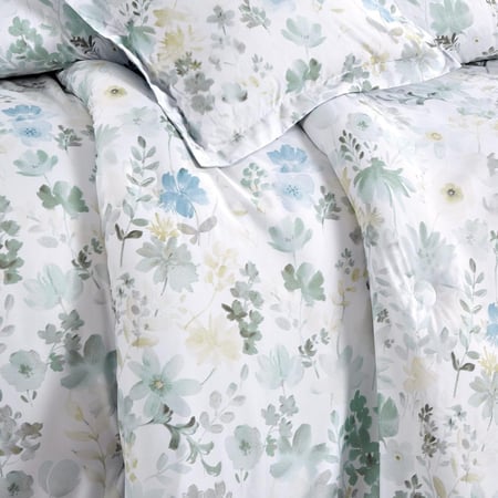 مفرش صيفي مزدوج وجهين ٧ قطع - اوركا -اوف وايت - رصاصي فاتح