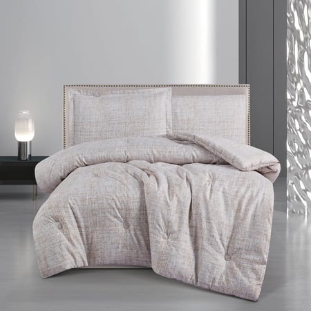 مفارش صيفية نفر ونص 4 قطع - ليتون - بيج فاتح - مفارش ميلين