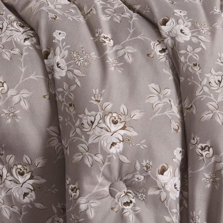 مفرش صيفي مفرد ونص 4 قطع - تيانا - رصاصي - كريمي