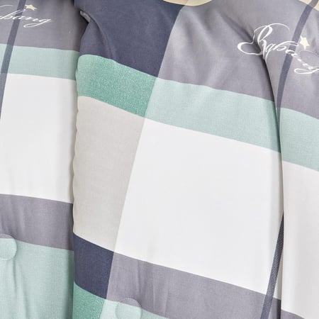 احسن مفارش صيفية نفر ونص 4 قطع - رمادي اخضر بيج - مفارش ميلين