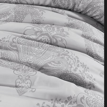 افضل مفارش صيفية نفرين قماش التنسيل 8 قطع - رصاصي - مفارش ميلين