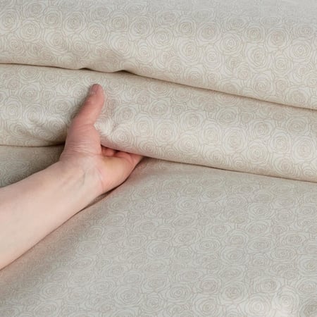 اسعار مفارش نفر ونص صيفي 4 قطع - ليتشي - بيج - مفارش ميلين