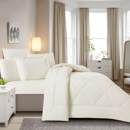 مفرش شتوي مخمل فرو مفرد ونص 4 قطع - ميرولينا - سكري