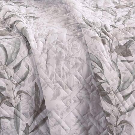 احسن مفارش صيفية نفر ونص 4 قطع - ابيض رصاصي - مفارش ميلين