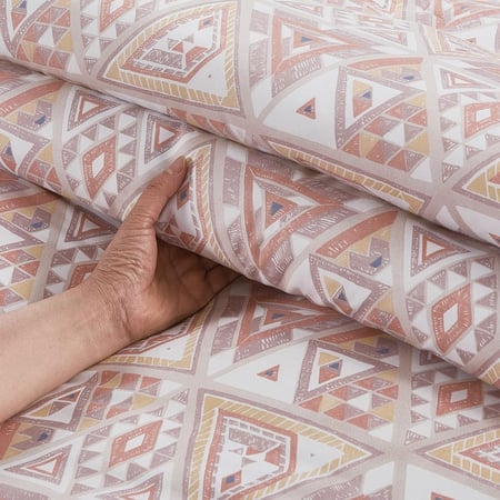 مفرش صيفي مزدوج وجهين ٧ قطع - اوركا - كريمي - بيج