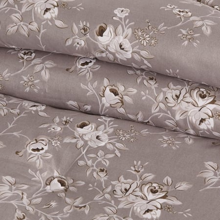 مفرش صيفي مفرد ونص 4 قطع - تيانا - رصاصي - كريمي