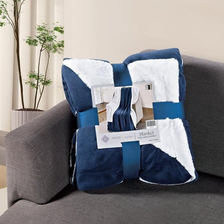 احسن بطانية مخمل وفرو ماريو 200 في 230 - كحلي - مفارش ميلين